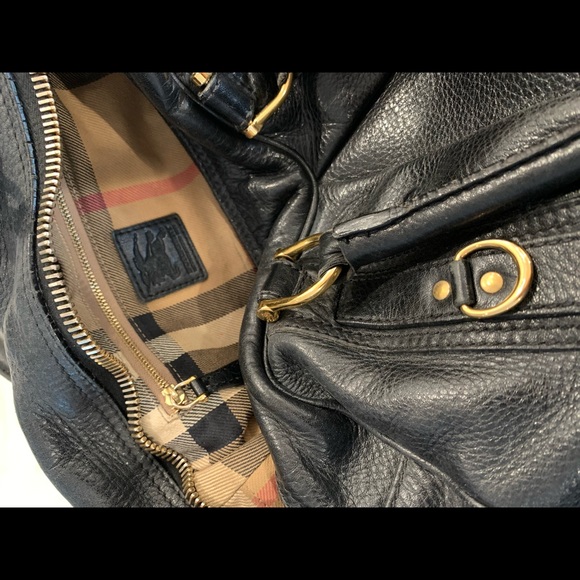 Burberry Leather hand bag /shoulder bag with horsebit detail